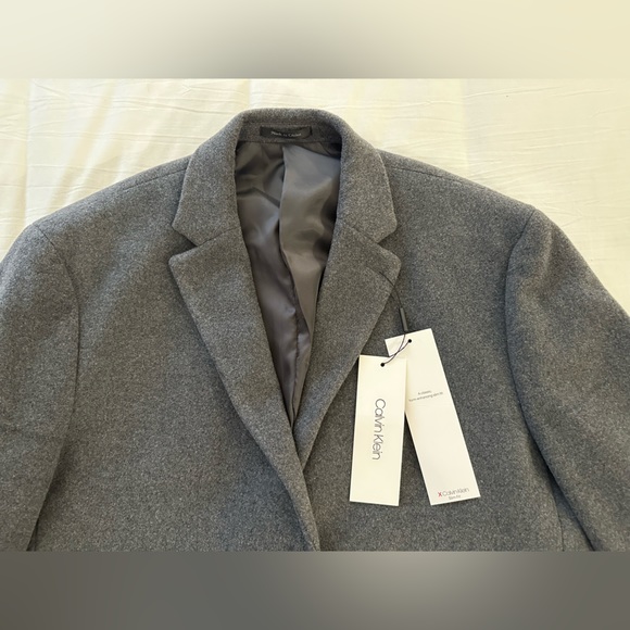 Men’s Grey Calvin Klein Wool Jacket - Picture 4 of 4